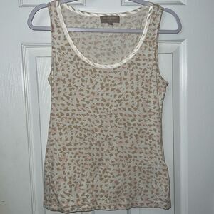 Banana Republic luxe animal print tank top stretch cotton blend. Size small
